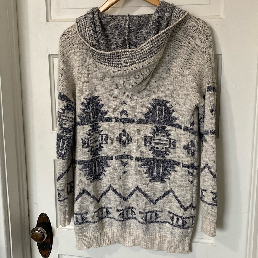 Olive & Oak Southwest Hoodie Cardigan Sweater L
